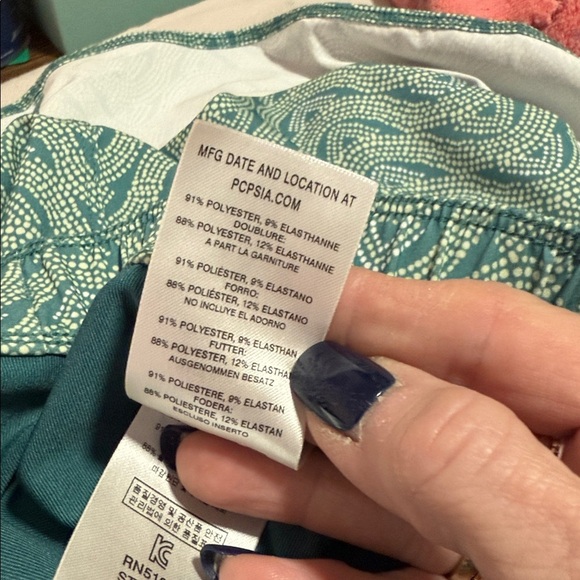 Patagonia Fleetwith Skort in Teal Print size XS - Picture 10 of 16
